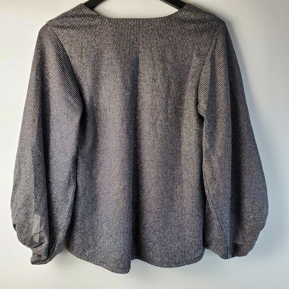 Maurices Metallic Sparkly V-Neck Blouse Size S NWT - Picture 7 of 7